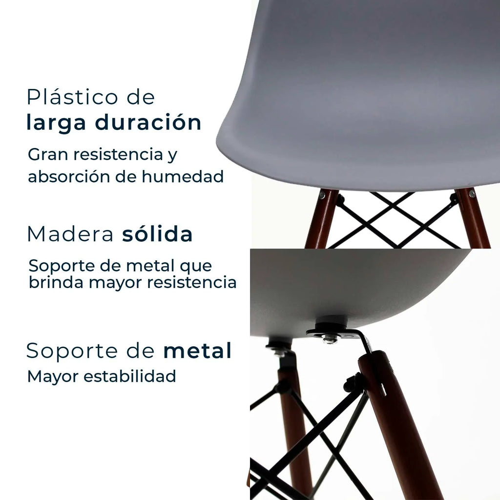 Set de 2 Sillas Oslo Nogal