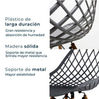 Comedor Mesa Oslo 80 + 4 Sillas Vento