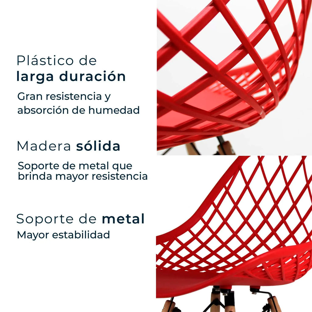 Comedor Mesa Oslo Cristal T8 + 4 Sillas Vento