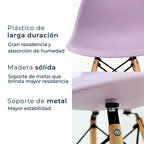 Set de 4 Sillas Oslo Eames | Juego para comedor