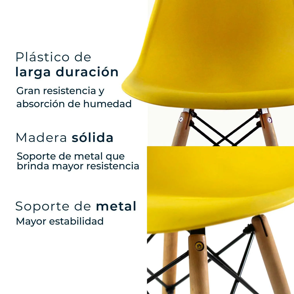 Comedor Mesa Oslo Rectangular Nogal + 4 Sillas Oslo