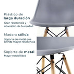 Comedor Mesa Rectangular T5 + 4 Sillas Oslo