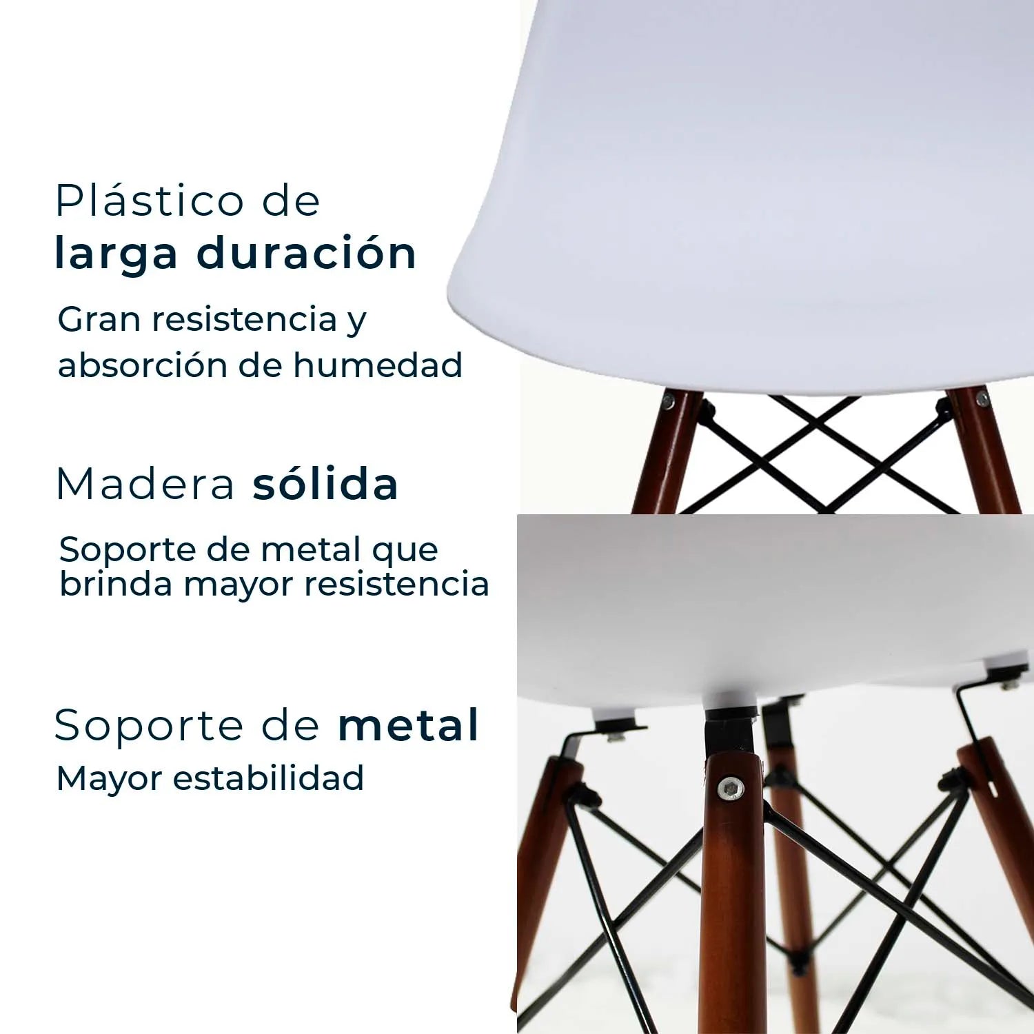 Set de 4 Sillas Oslo Nogal