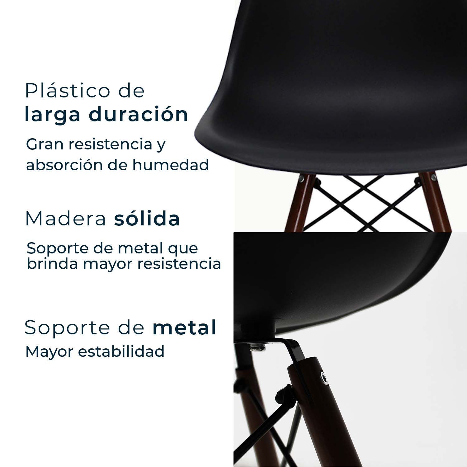 Set de 4 Sillas Oslo Nogal