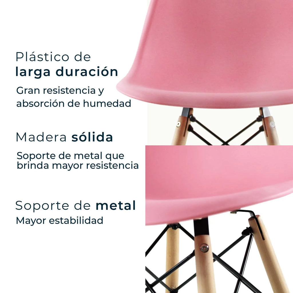 Comedor Mesa Oslo Rectangular Nogal + 4 Sillas Oslo