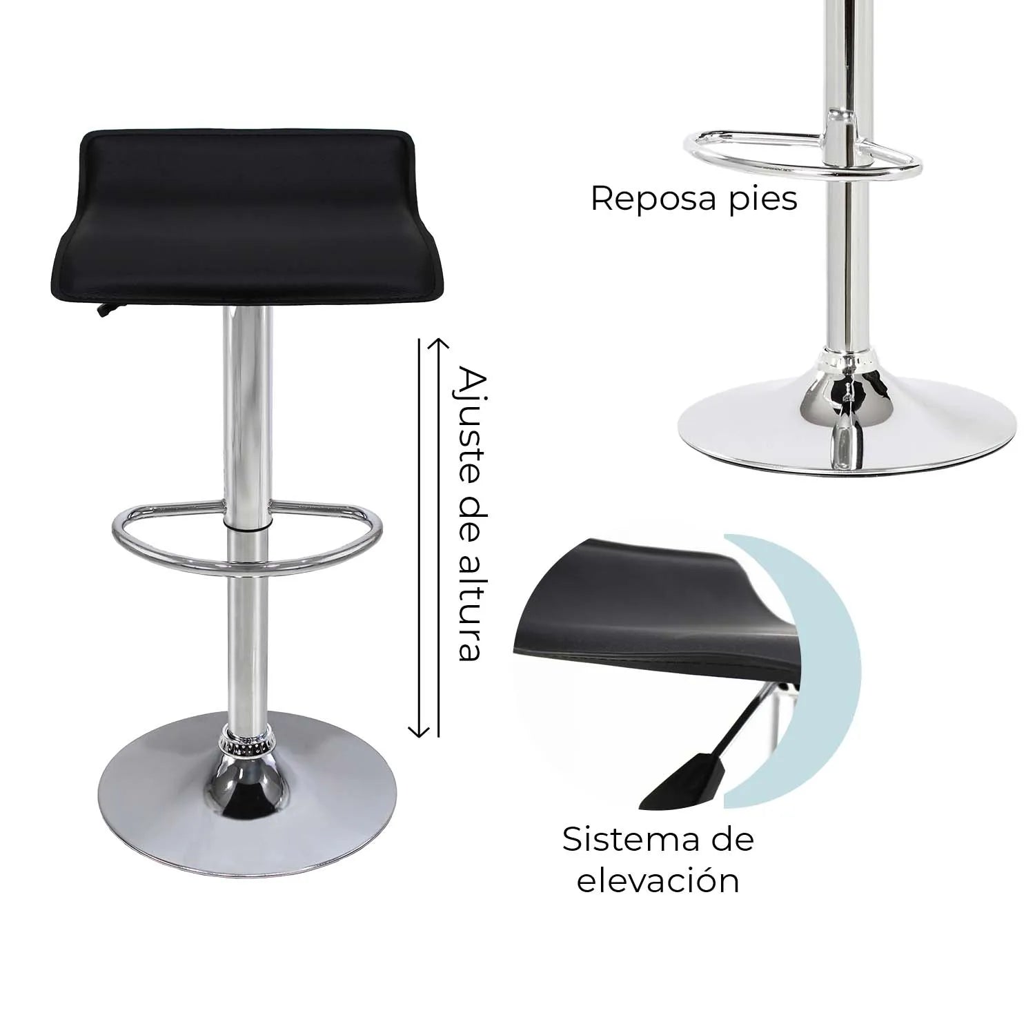 Set De 2 Bancos Altos Sion