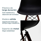 Set de 4 Sillas Oslo Nogal