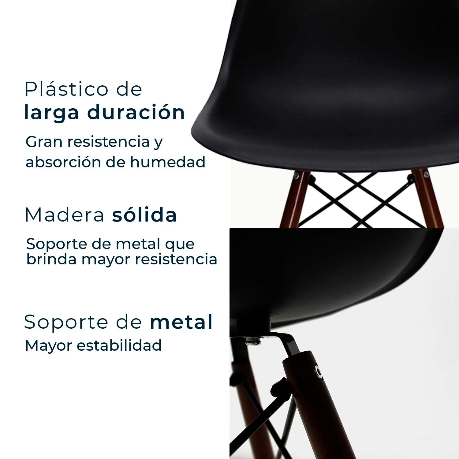 Set de 4 Sillas Oslo Nogal