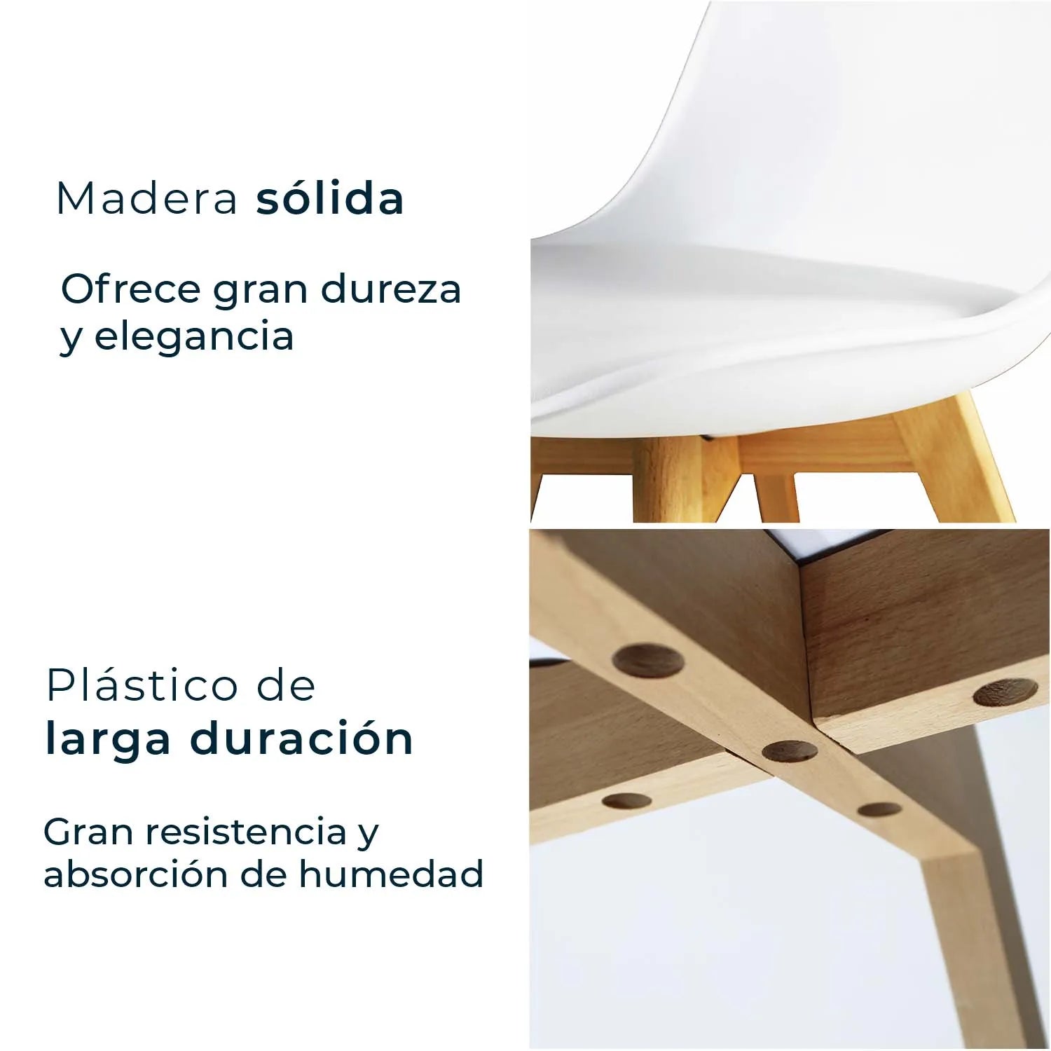 Comedor Mesa Oslo 80 Negro + 4 sillas Frankfurt