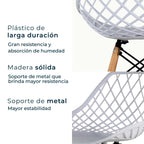 Comedor Mesa Oslo Rectangular  Blanco + 4 sillas Vento