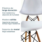 Comedor Mesa Oslo Rectangular Negro + 4 Sillas Oslo