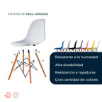 Comedor Mesa Rectangular T5 + 4 Sillas Oslo