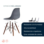 Set de 4 Sillas Oslo Nogal