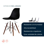 Set de 4 Sillas Oslo Nogal