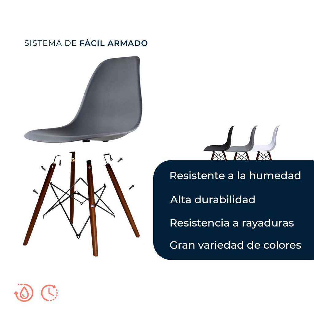 Set de 2 Sillas Oslo Nogal