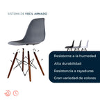 Set de 2 Sillas Oslo Nogal