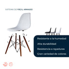 Set de 4 Sillas Oslo Nogal