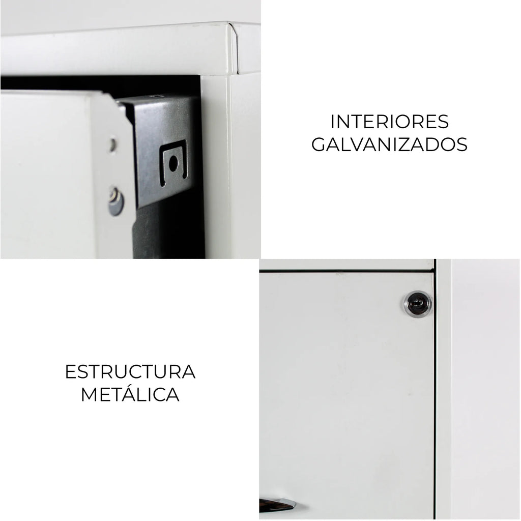 Archivero Metálico 2+1 gavetas Carta 18871  Blanco