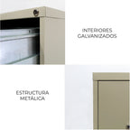 Archivero Metálico de 4 gavetas Oficio modelo 14120 color Gris