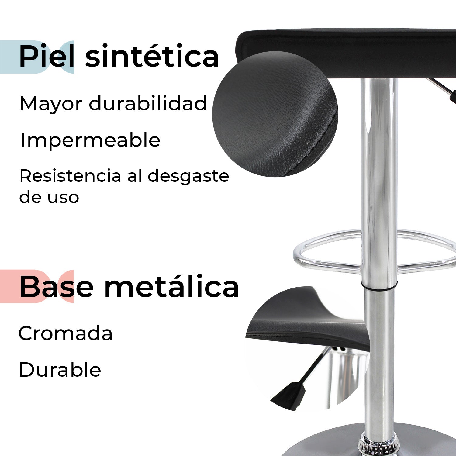 Set De 2 Bancos Altos Sion