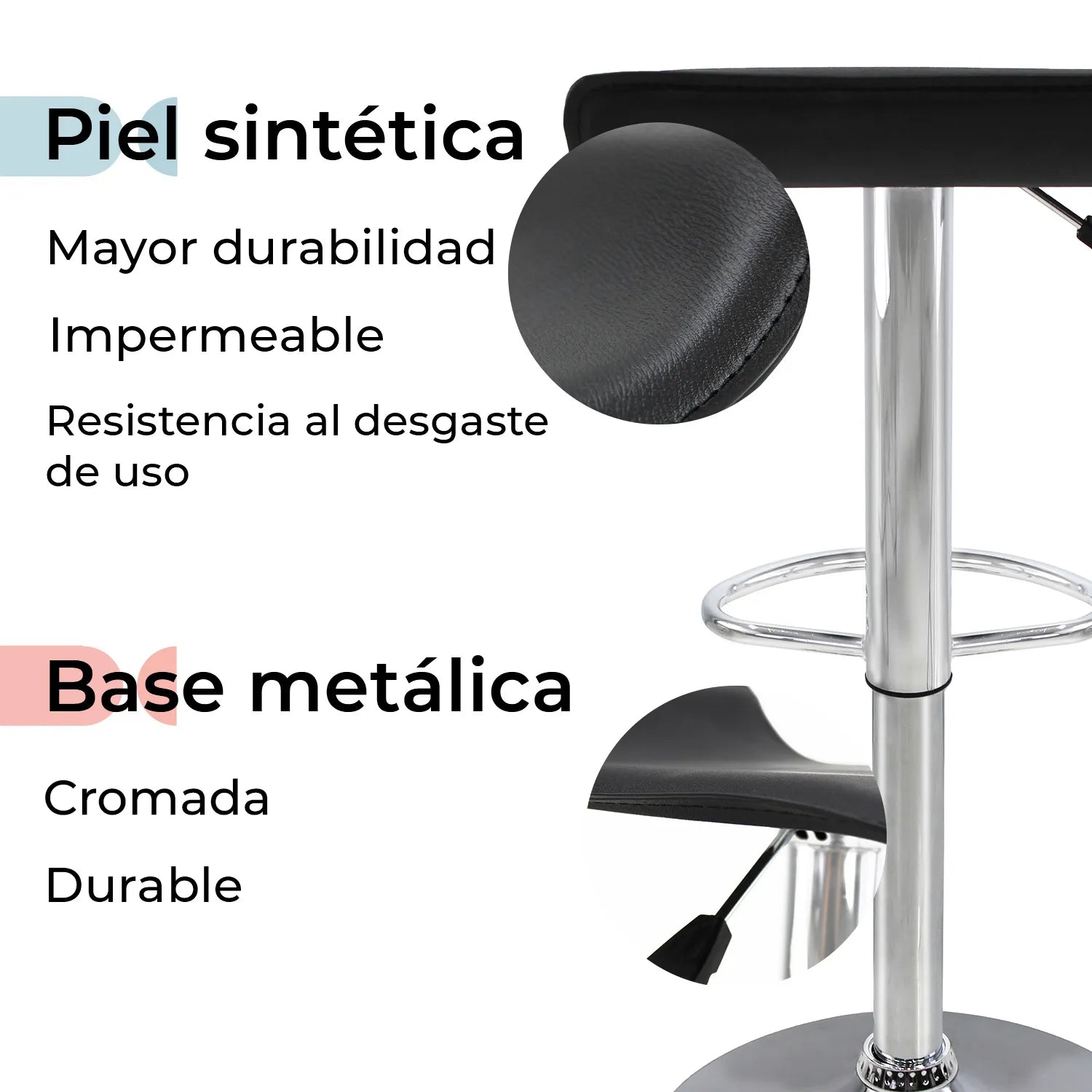 Set De 2 Bancos Altos Sion