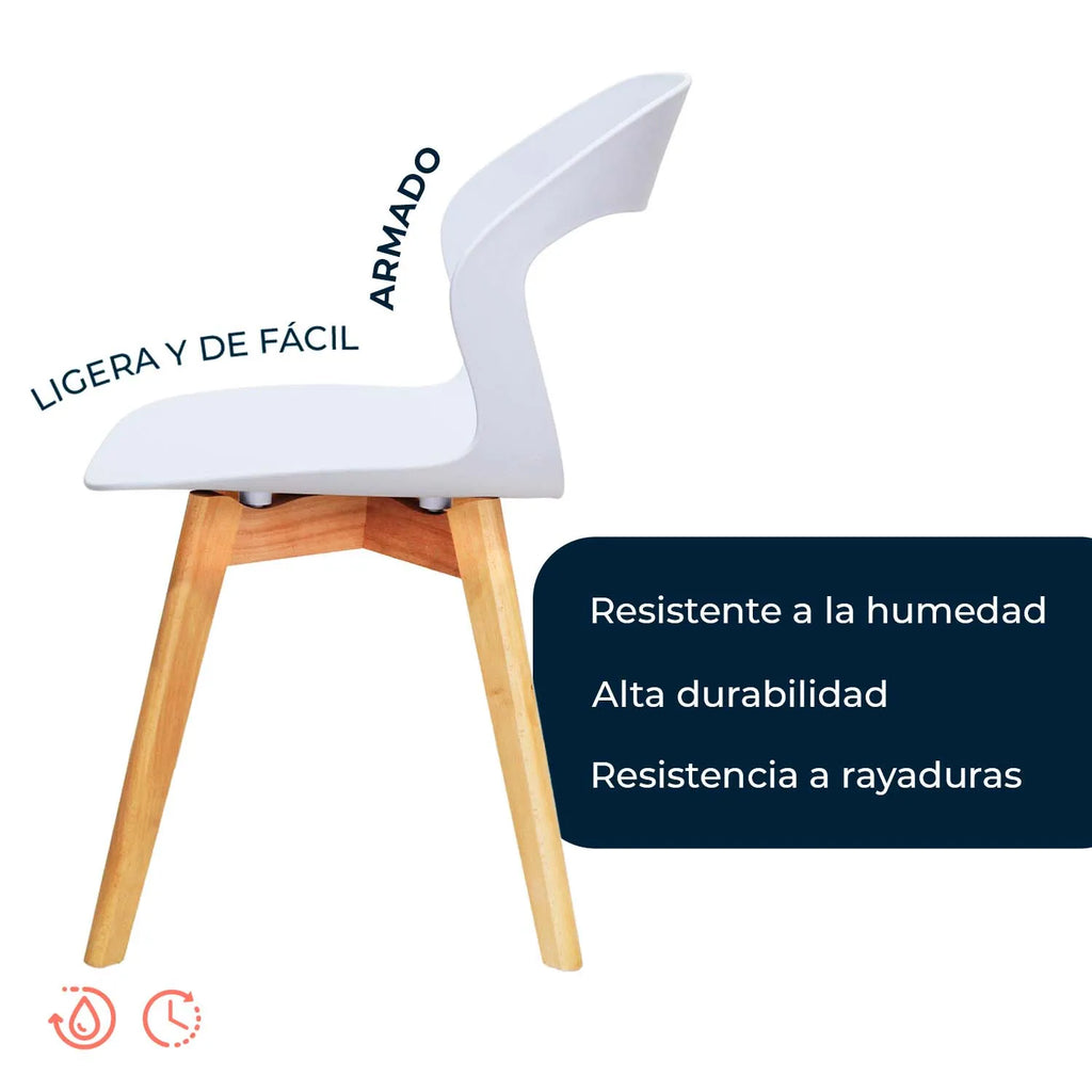 Set de 4 sillas Moura