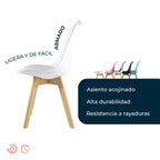 Comedor Mesa Oslo Cristal T5  + 4 Sillas Frankfurt