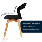 Comedor Mesa T5 Nogal + 4 Sillas Moura