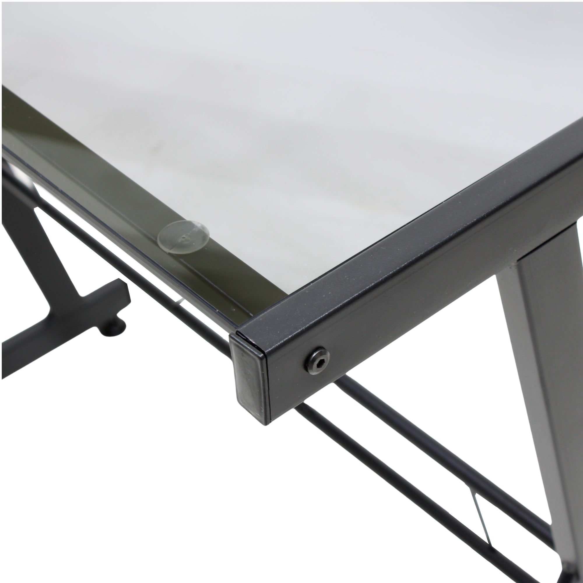 ESCRITORIO JM-907GN CRISTAL NEGRO