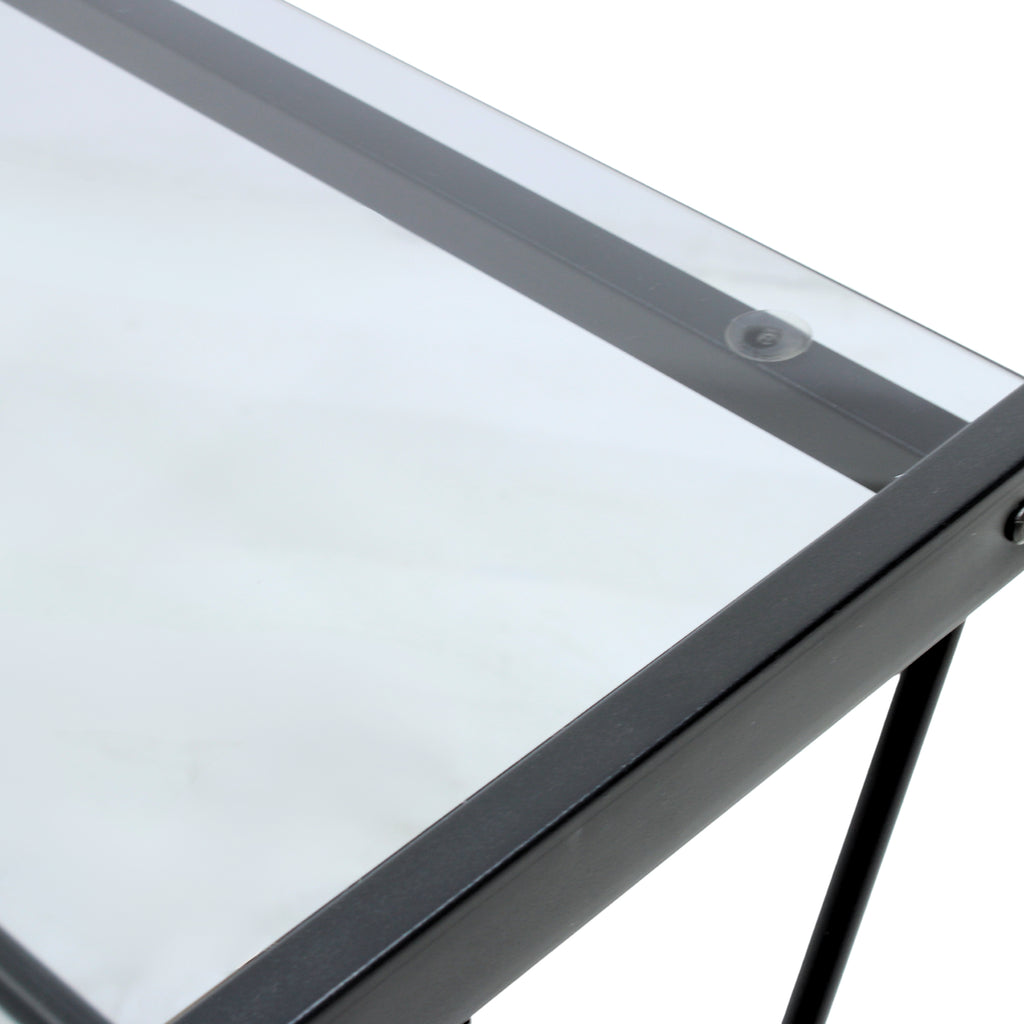 ESCRITORIO JM-907GN CRISTAL NEGRO