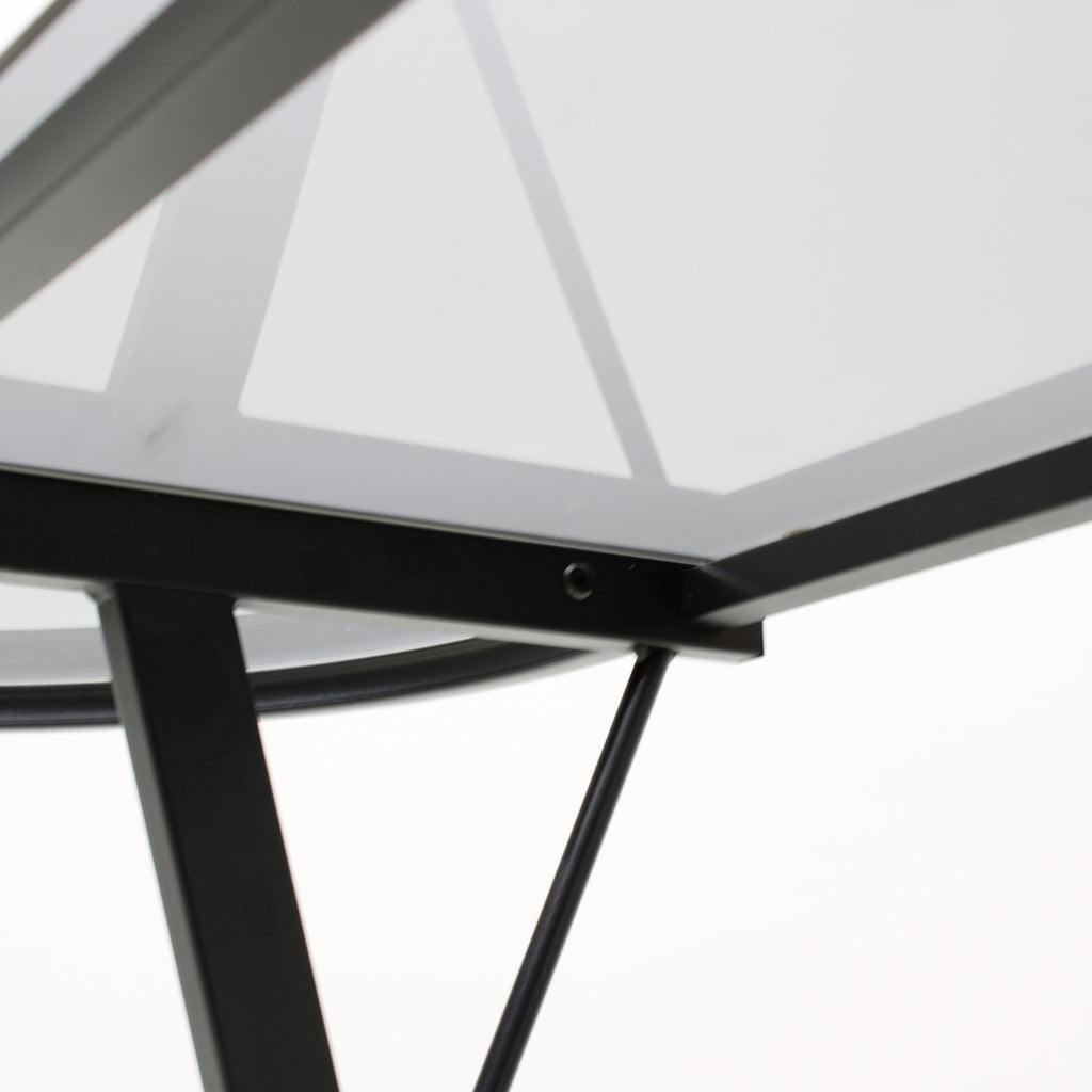 ESCRITORIO JM-909GN CRISTAL NEGRO