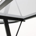 ESCRITORIO JM-909GN CRISTAL NEGRO