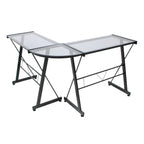 ESCRITORIO JM-909GN CRISTAL NEGRO