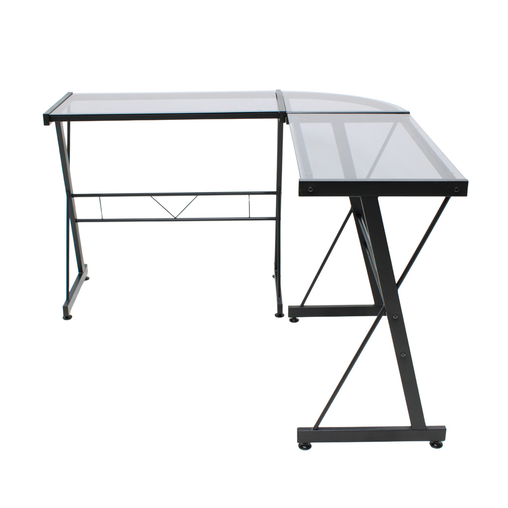 ESCRITORIO JM-909GN CRISTAL NEGRO