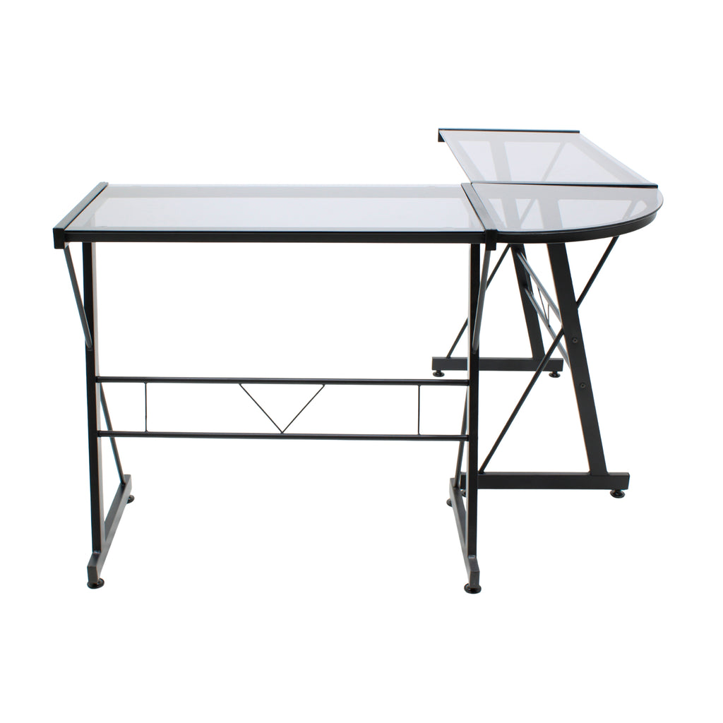 ESCRITORIO JM-909GN CRISTAL NEGRO