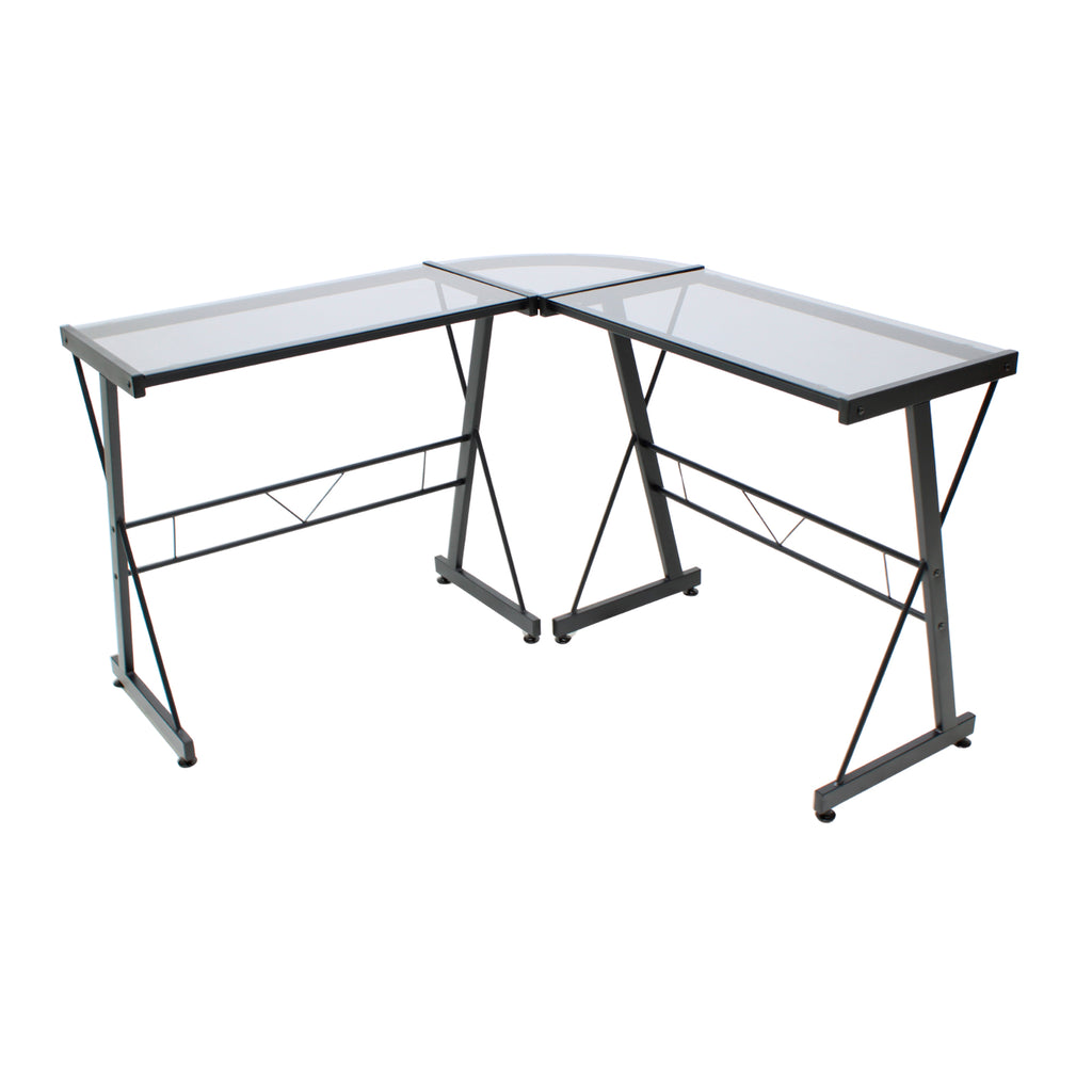 ESCRITORIO JM-909GN CRISTAL NEGRO