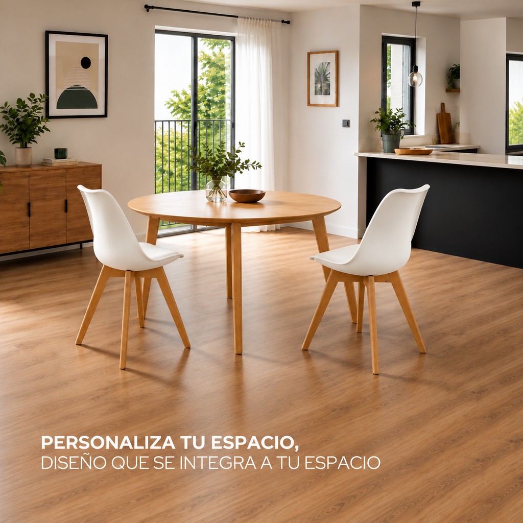 Set de 2 Sillas Frankfurt | Sillas Eames acojinadas para comedor