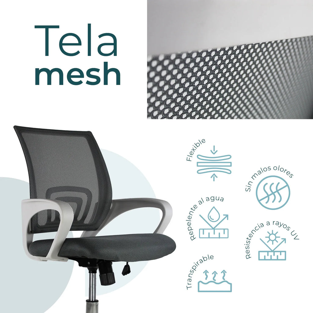 Silla Ejecutiva 107 Mesh Gris