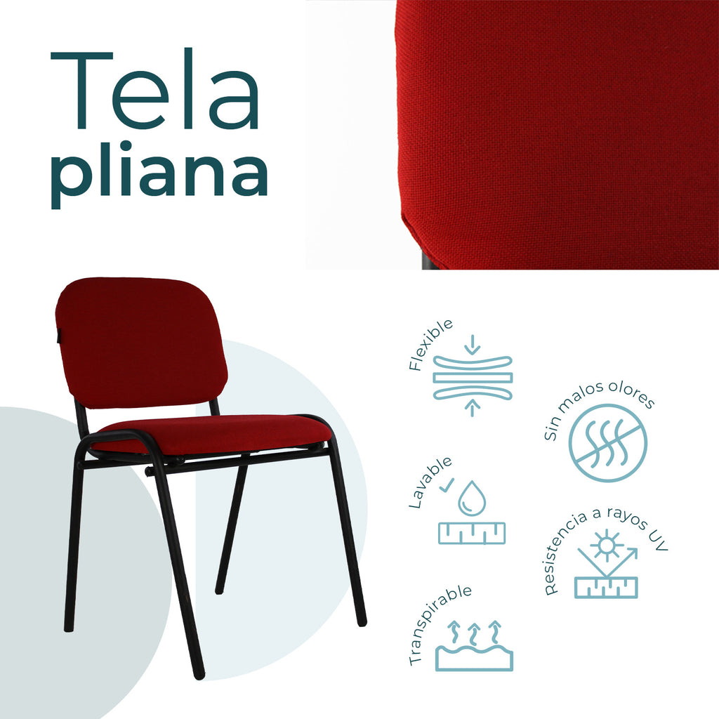 Set de 4 Sillas Fijas Tela 104Z