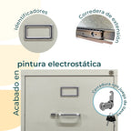 Archivero Metálico de 2 gavetas Oficio 14114 color Gris