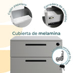 Archivero Melamina 2+1 gavetas Carta Zadar