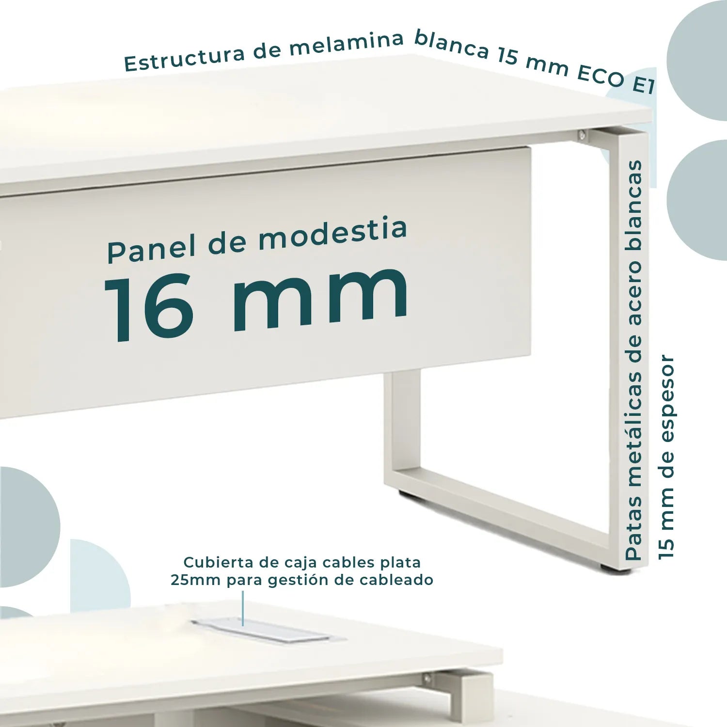 Escritorio ejecutivo Zadar 180 Lateral