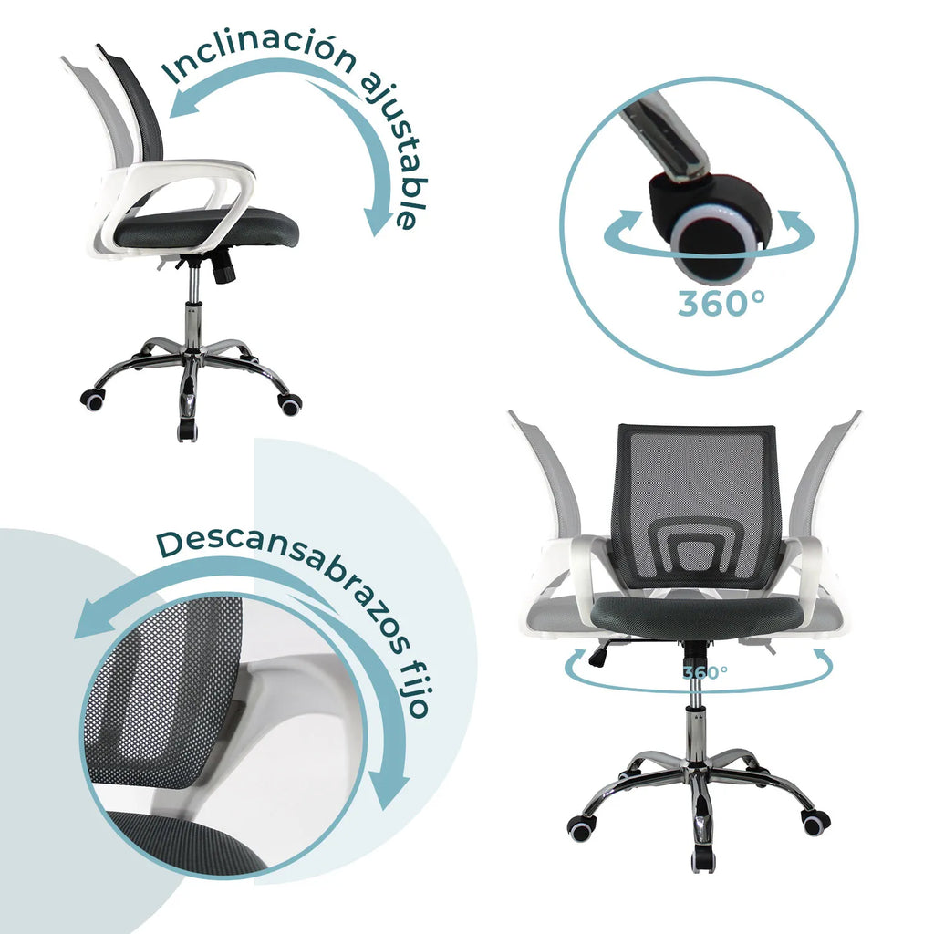 Silla Ejecutiva 107 Mesh Gris