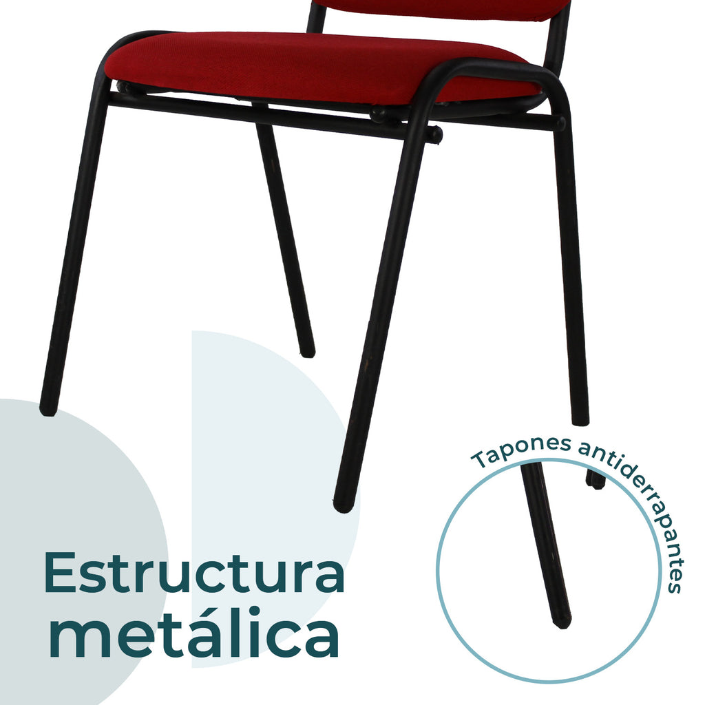 Set de 4 Sillas Fijas Tela 104Z