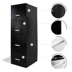 Archivero Metálico de 4 gavetas Carta modelo 16883 color Negro