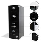 Archivero Metálico 4 gavetas Oficio 14119 Negro