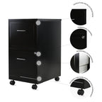 Archivero Metálico 2 gavetas Carta móvil 16251 Negro