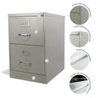 Archivero Metálico 2 gavetas Oficio 14114 Gris