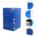 Archivero Metálico 2 gavetas Carta 20880 Azul