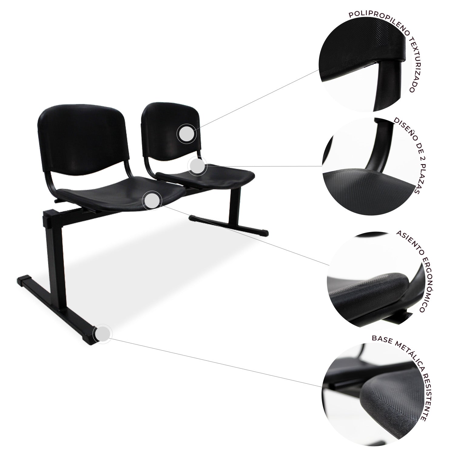 Banca de 2 Plazas modelo Iso Nova